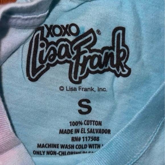 Lisa Frank Dancing Ballerina Bunnies Juniors Tie Dye Shirt Small EUC - Picture 3 of 3